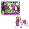 Disney Princess Rapunzel y Maximus Muñeca princesa con caballo de juguete 3 años (Mattel HLW23)