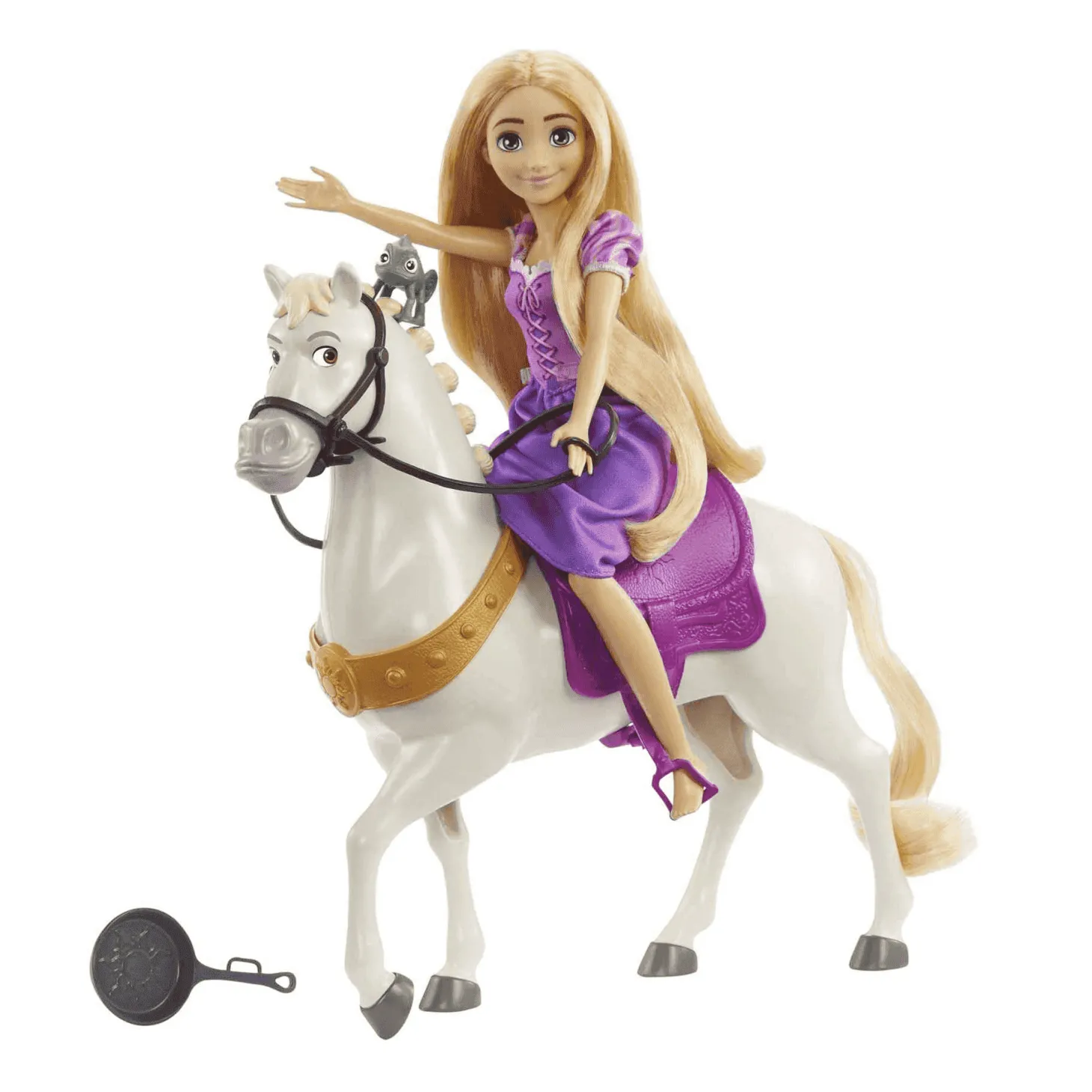 Disney Princess Rapunzel y Maximus Muñeca princesa con caballo de juguete 3 años (Mattel HLW23)