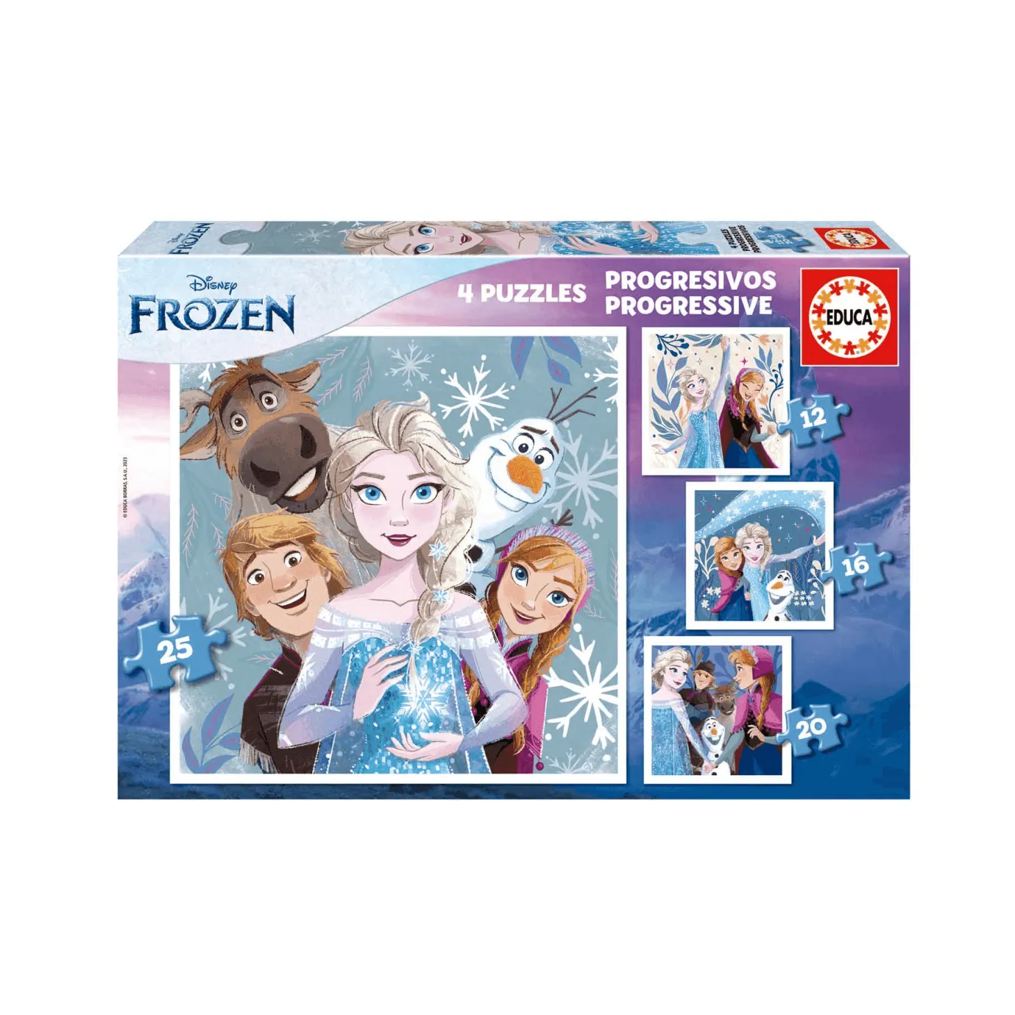 Educa Puzzle Progresivos Frozen 12-16-20-25