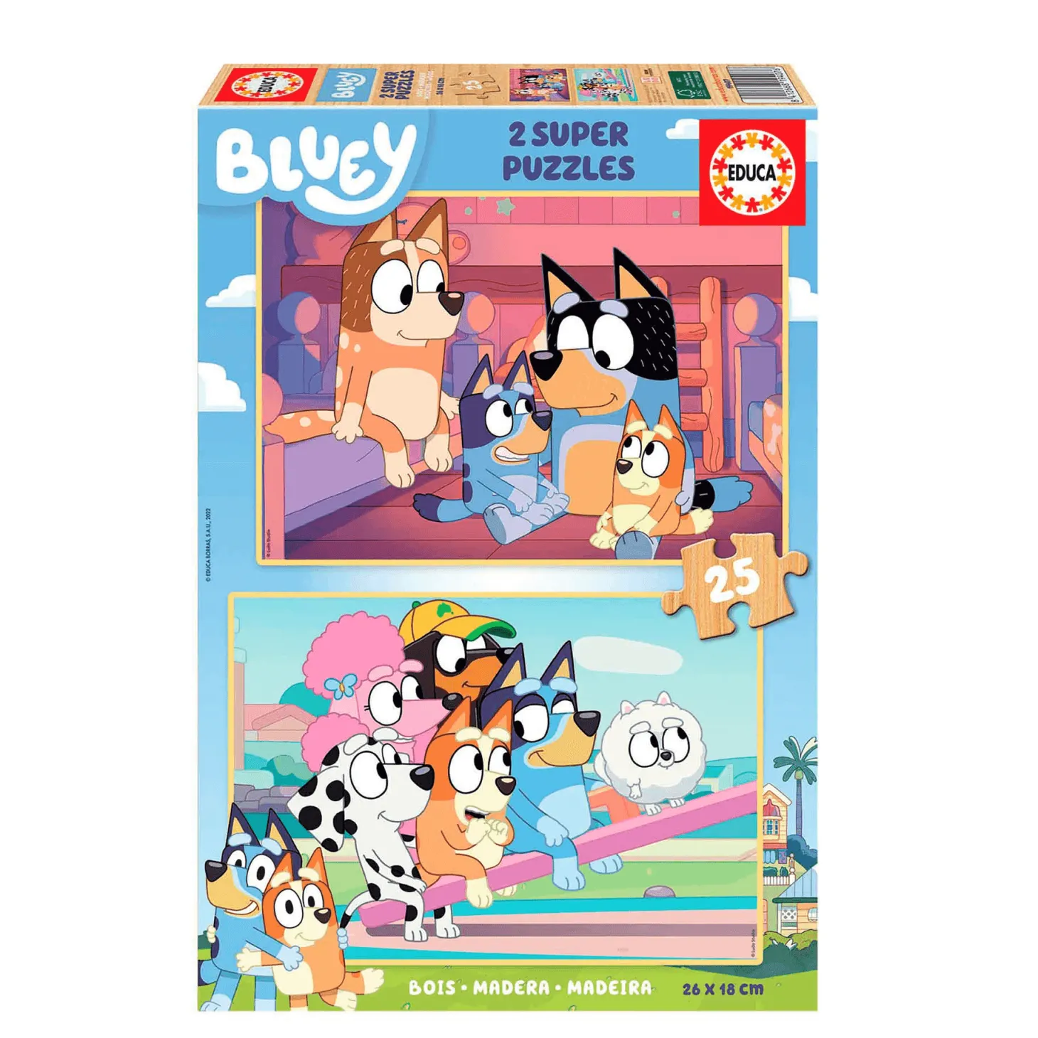Educa Puzzle 2X25 Bluey de Madera