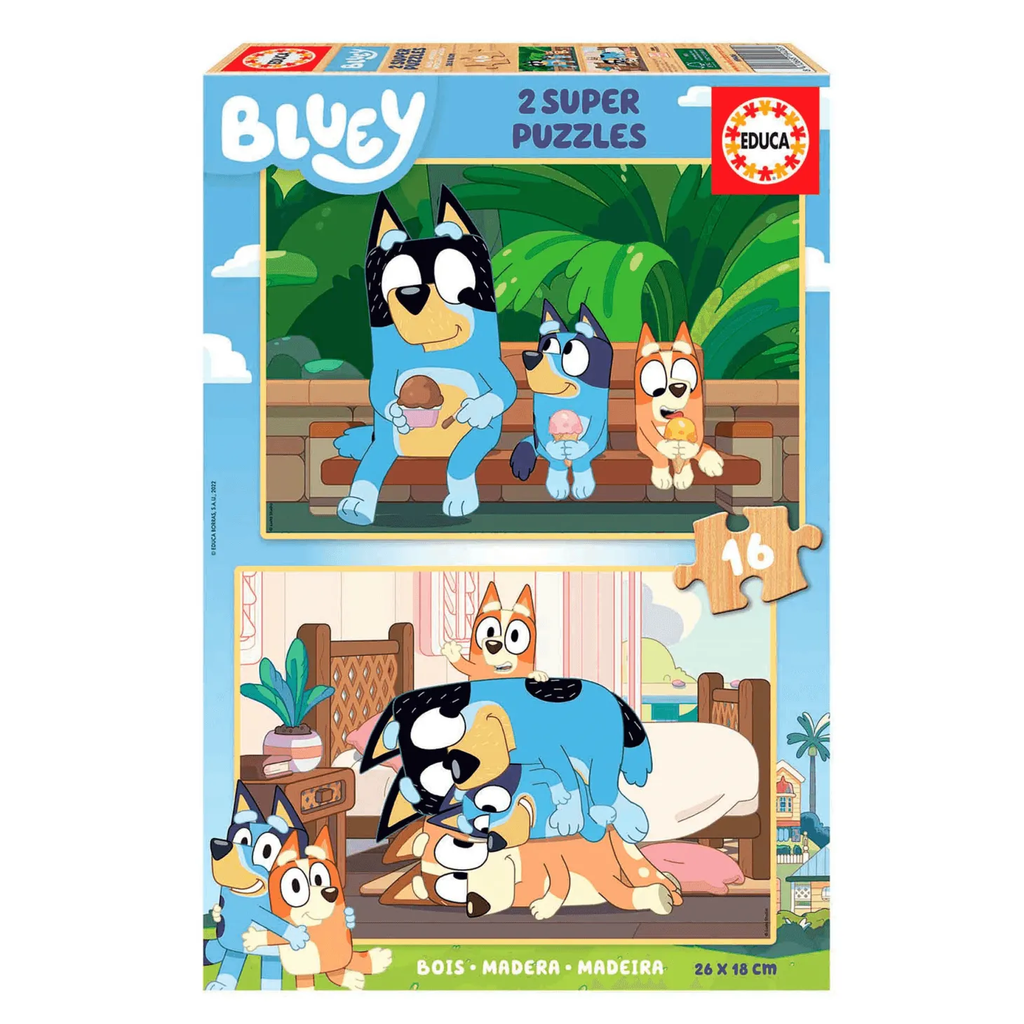 Educa Puzzle 2X16 Bluey de Madera
