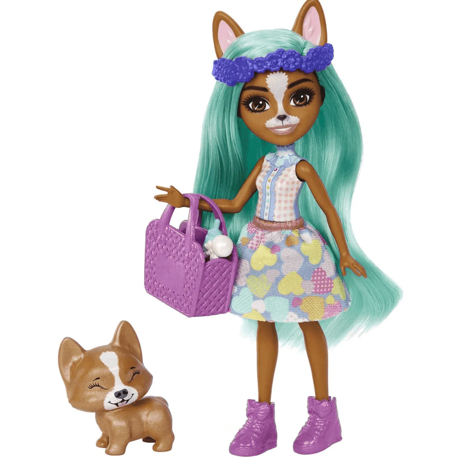 Enchantimals Baby BFFs Crizia Corgi Muñeca con mascotas 4 años
