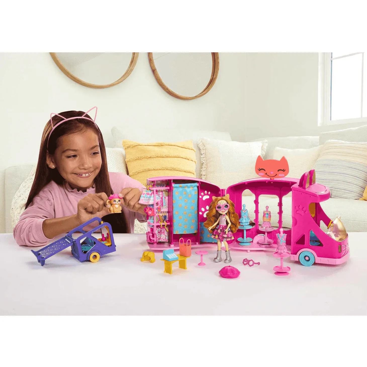 Enchantimals Camión de Moda de Gato