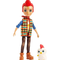 Enchantimals Muñeco Redward Rooster con Mascota Cluck