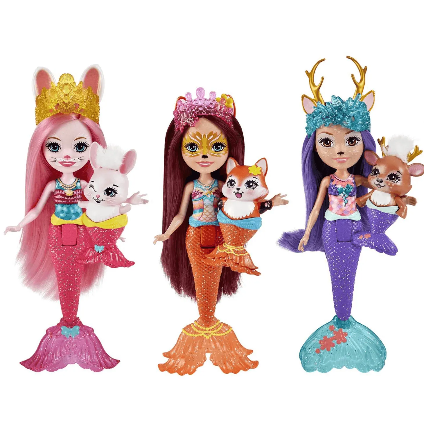 Enchantimals Pack 3 sirenas Muñecas con mascotas y accesorios Mattel HCF87