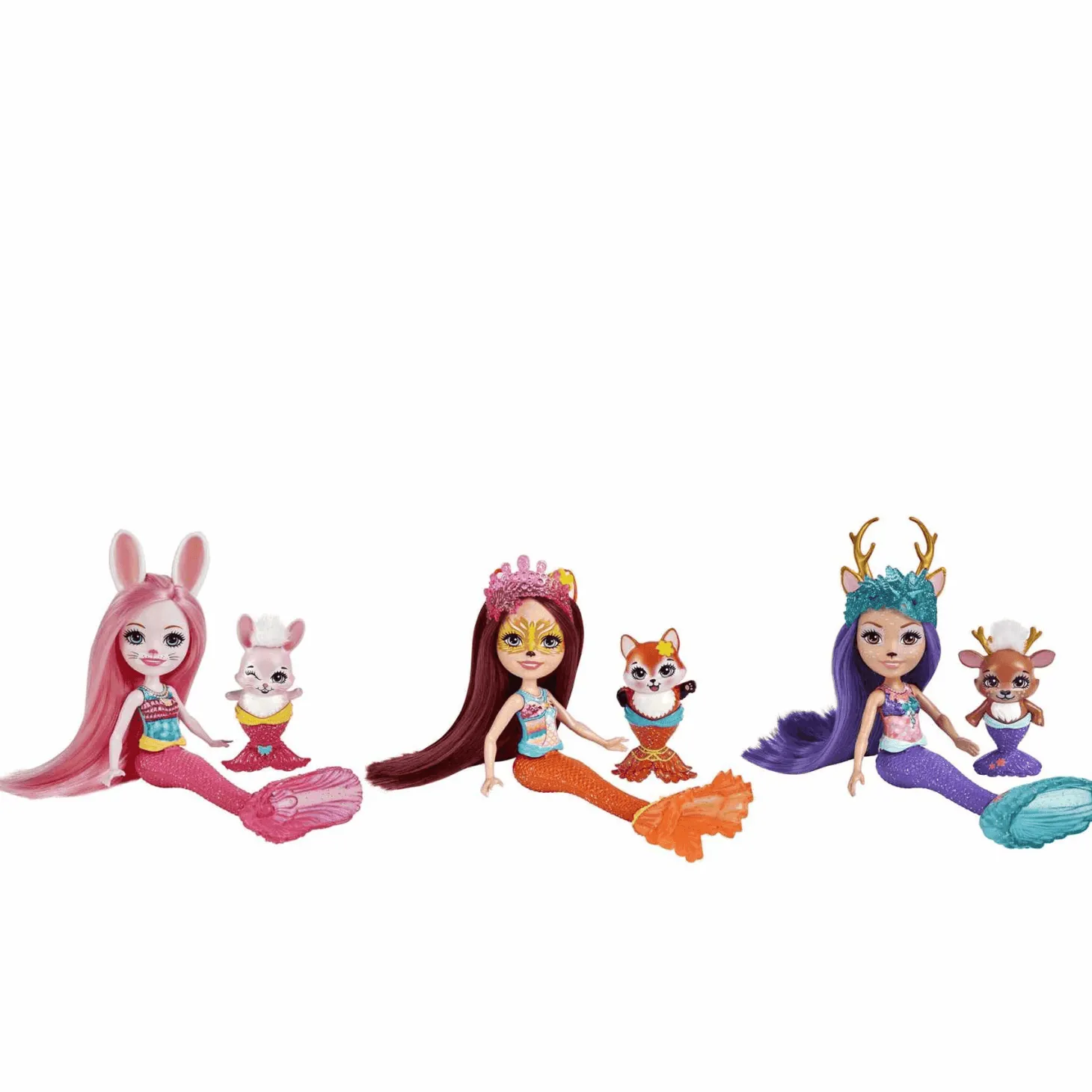 Enchantimals Pack 3 sirenas Muñecas con mascotas y accesorios Mattel HCF87