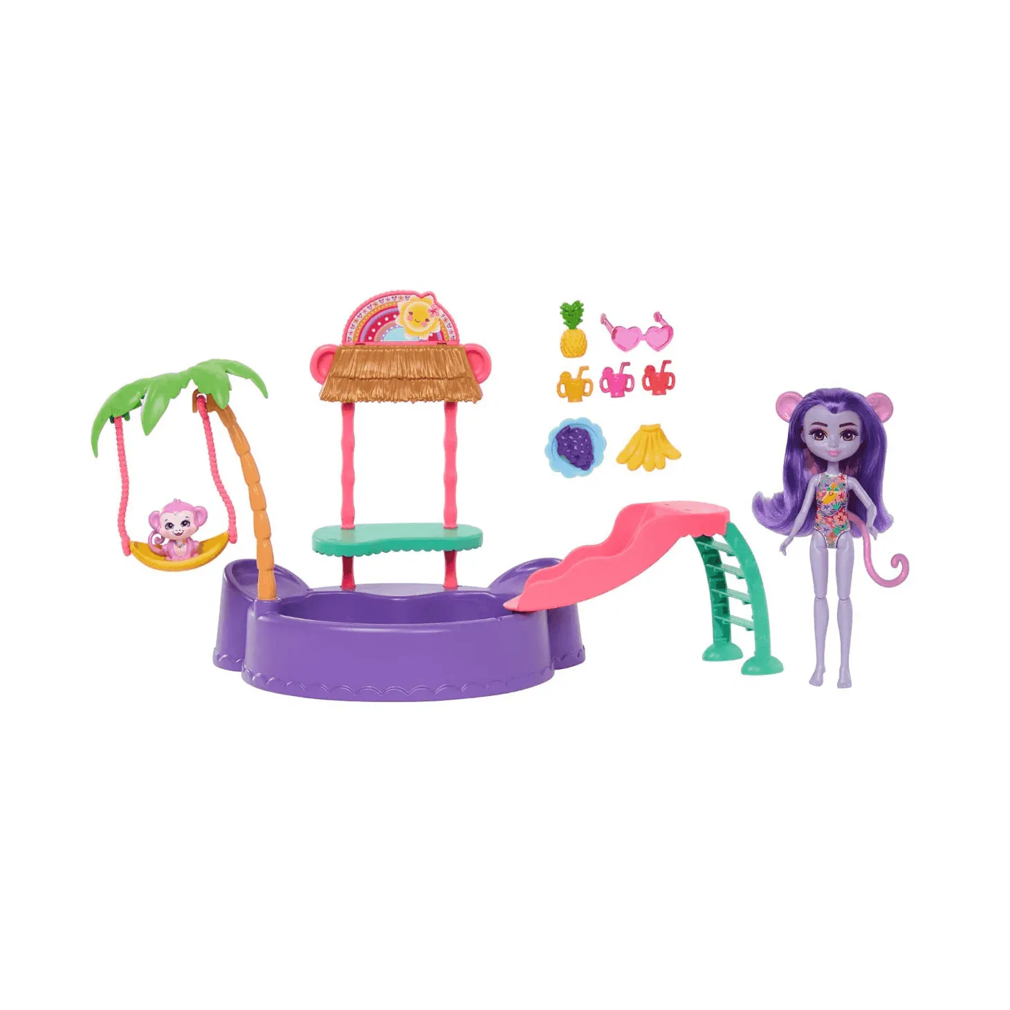 Enchantimals Tropical Pool Set + Monkey Doll