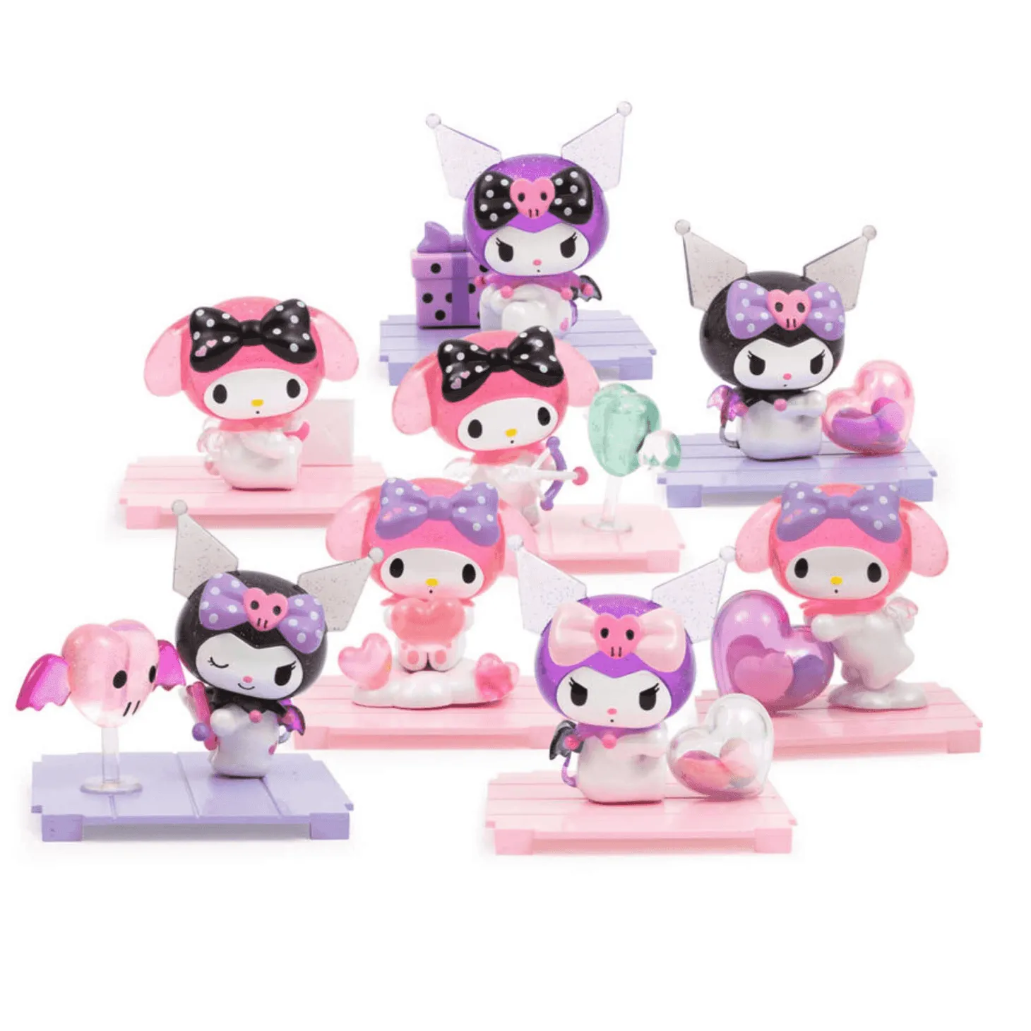 Figura sorpresa Kuromi & My Melody Love Story Hello Kitty