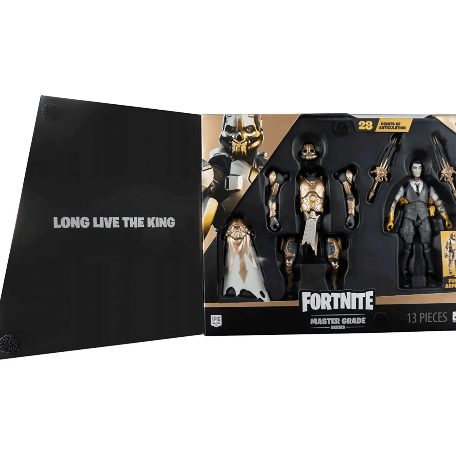 Fortnite Figura Master Grade Midas 2 en 1 con 15 Accesorios