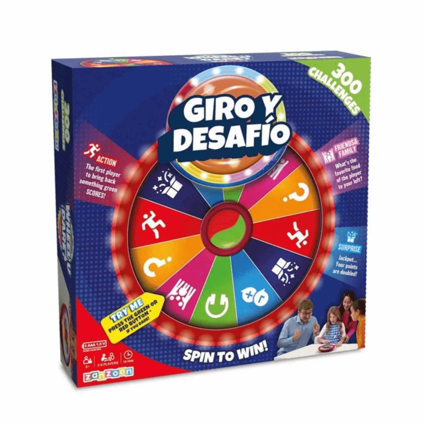 Giro y Desafío - El juego de mesa con ruleta y retos para toda la familia