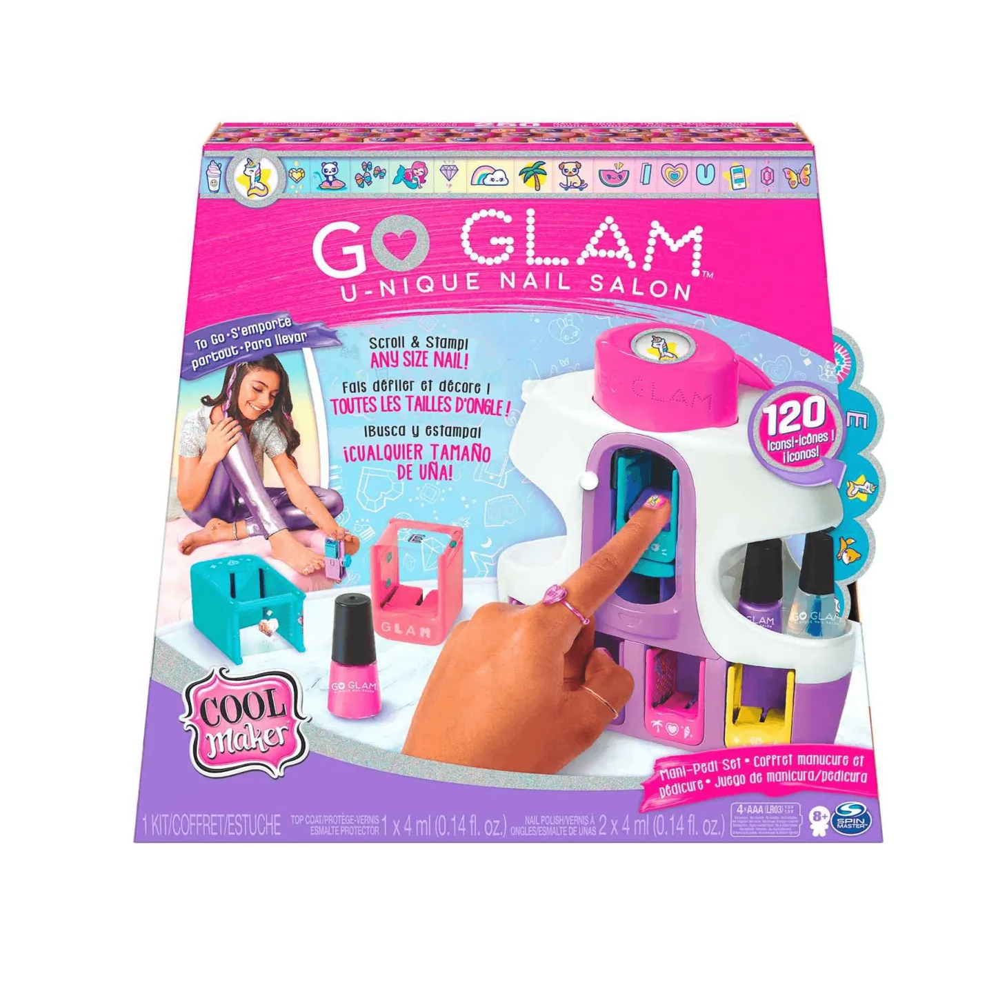 Go Glam Unique Nail Salon Set Manicura con Estampadora Portátil