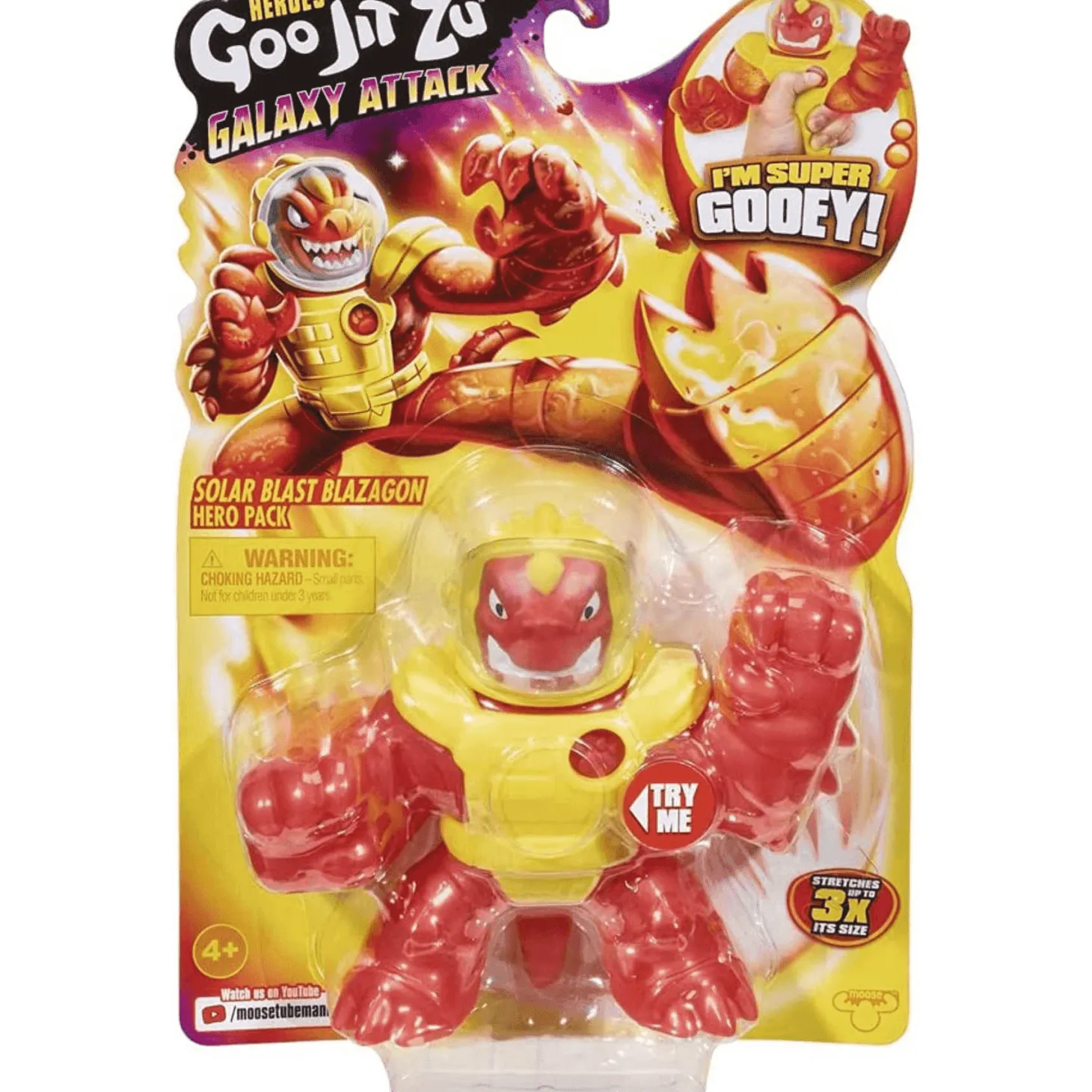Goo Jit Zu Héroes Galaxy Attack Figura Solar Blast Blazagon