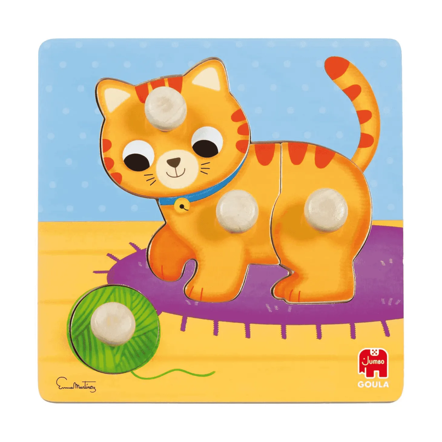 Goula Puzzle Madera Gato 4 Piezas