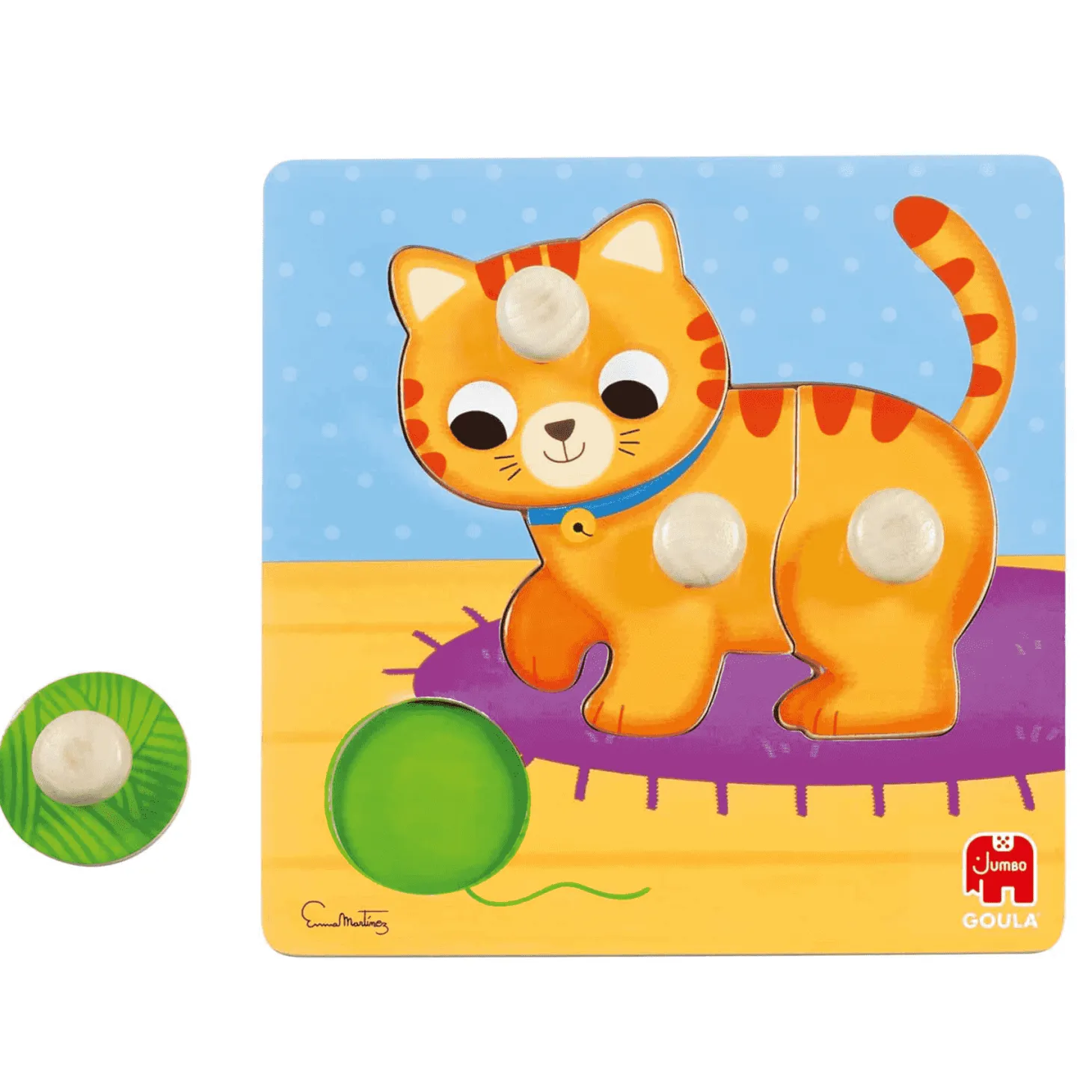 Goula Puzzle Madera Gato 4 Piezas