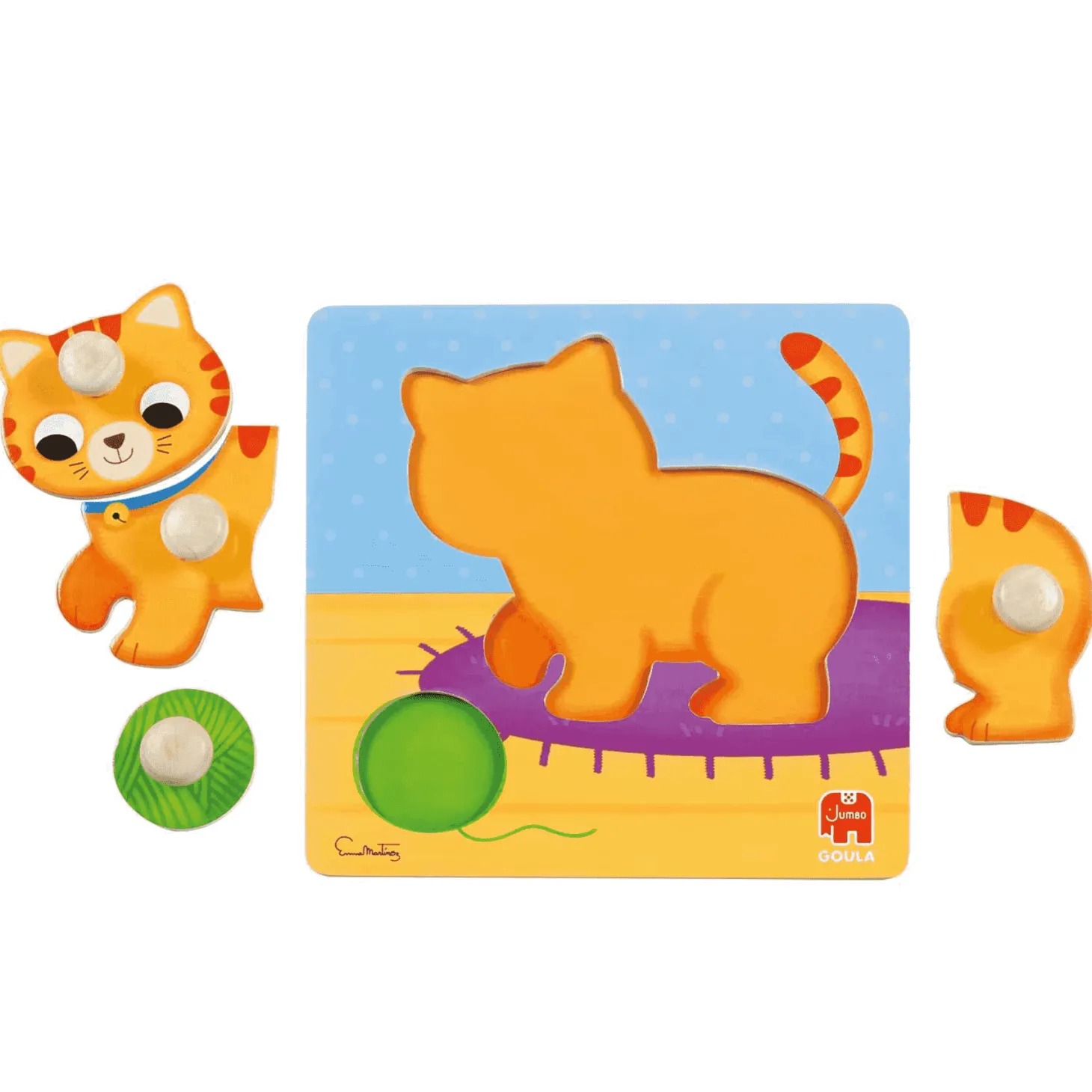 Goula Puzzle Madera Gato 4 Piezas