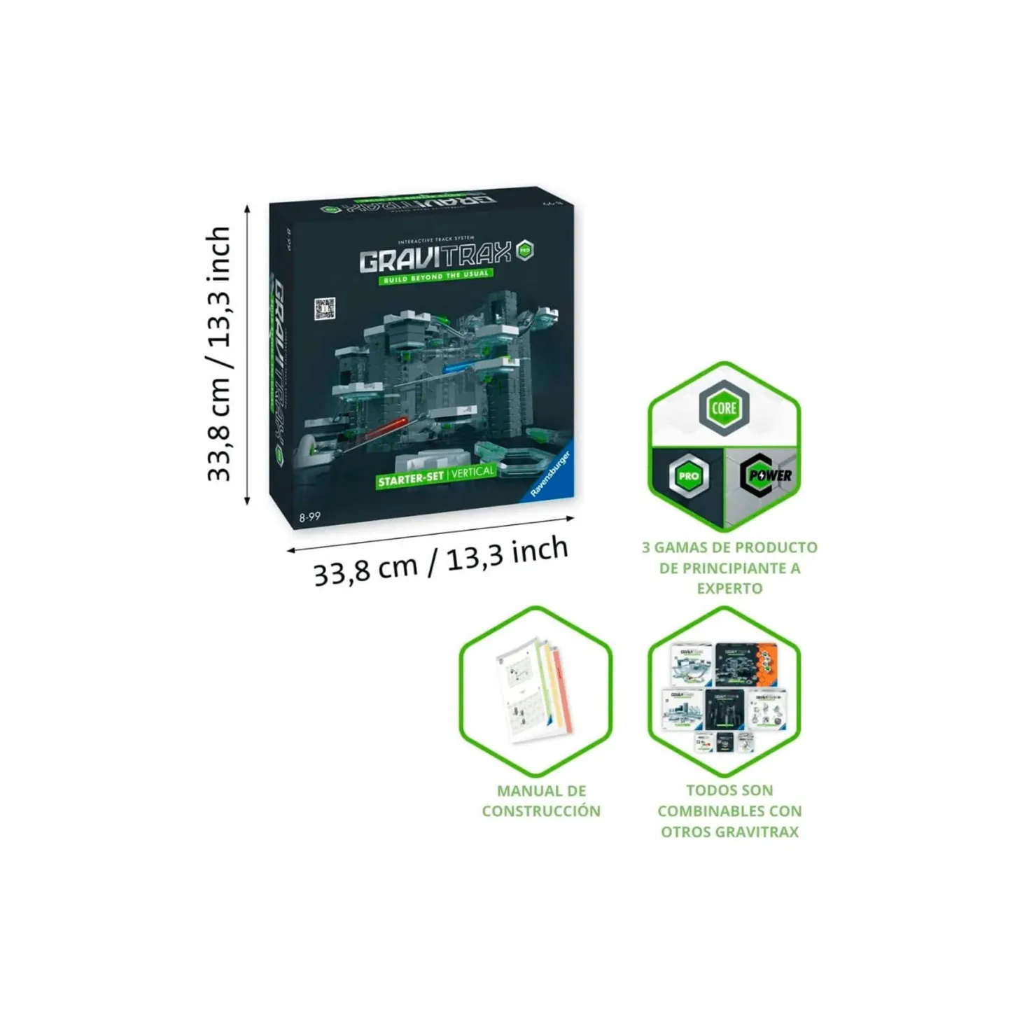 GraviTrax PRO Starter-Set Vertical - Sistema Interactivo de Pistas de Bolas