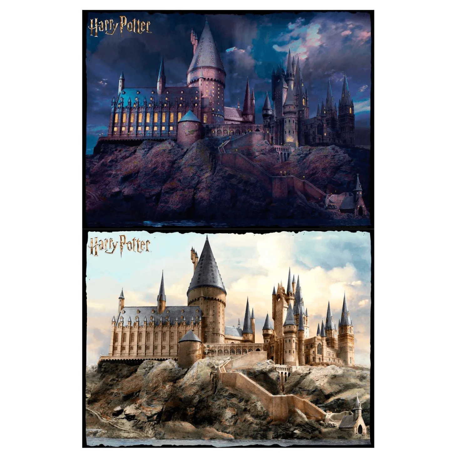 Harry Potter Puzzle para Rascar Hogwarts Dia y Noche 500 Piezas