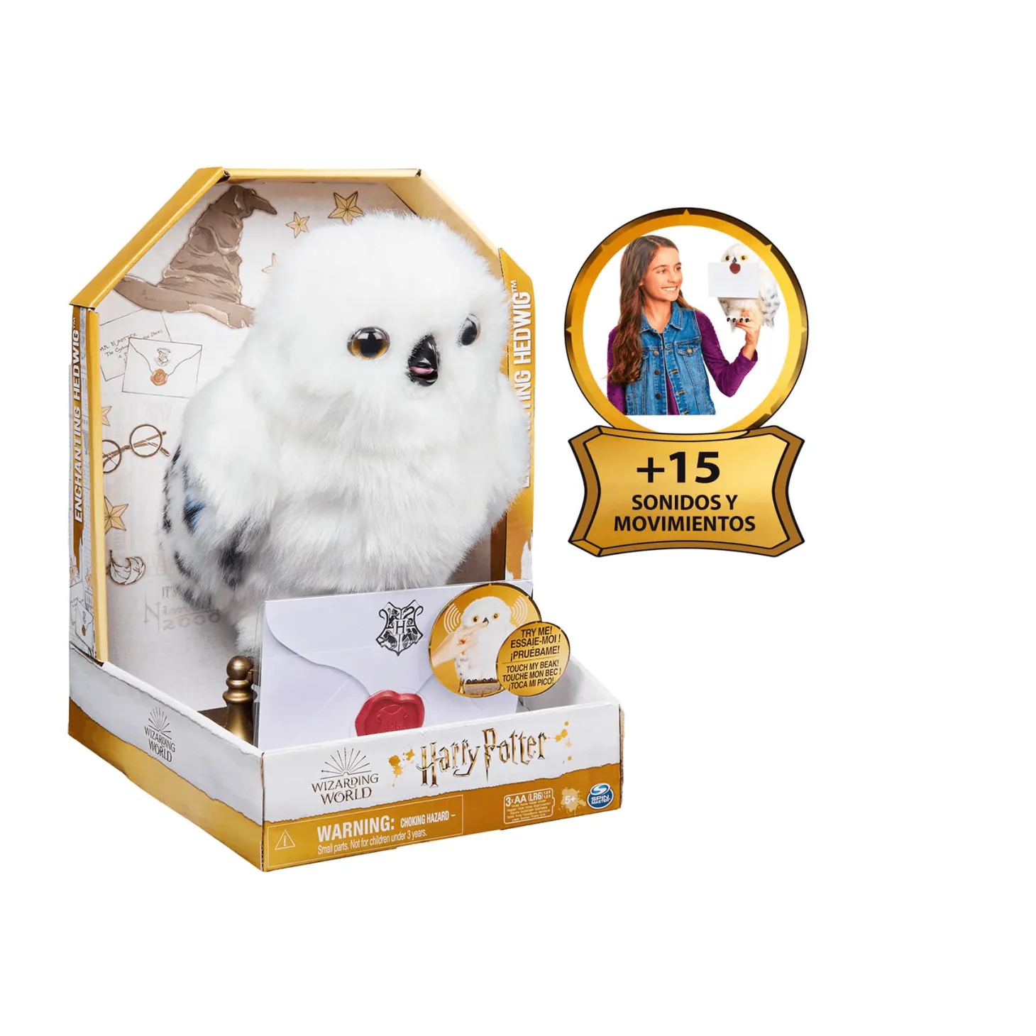 Harry Potter Wizarding World Peluche Hedwig Interactivo