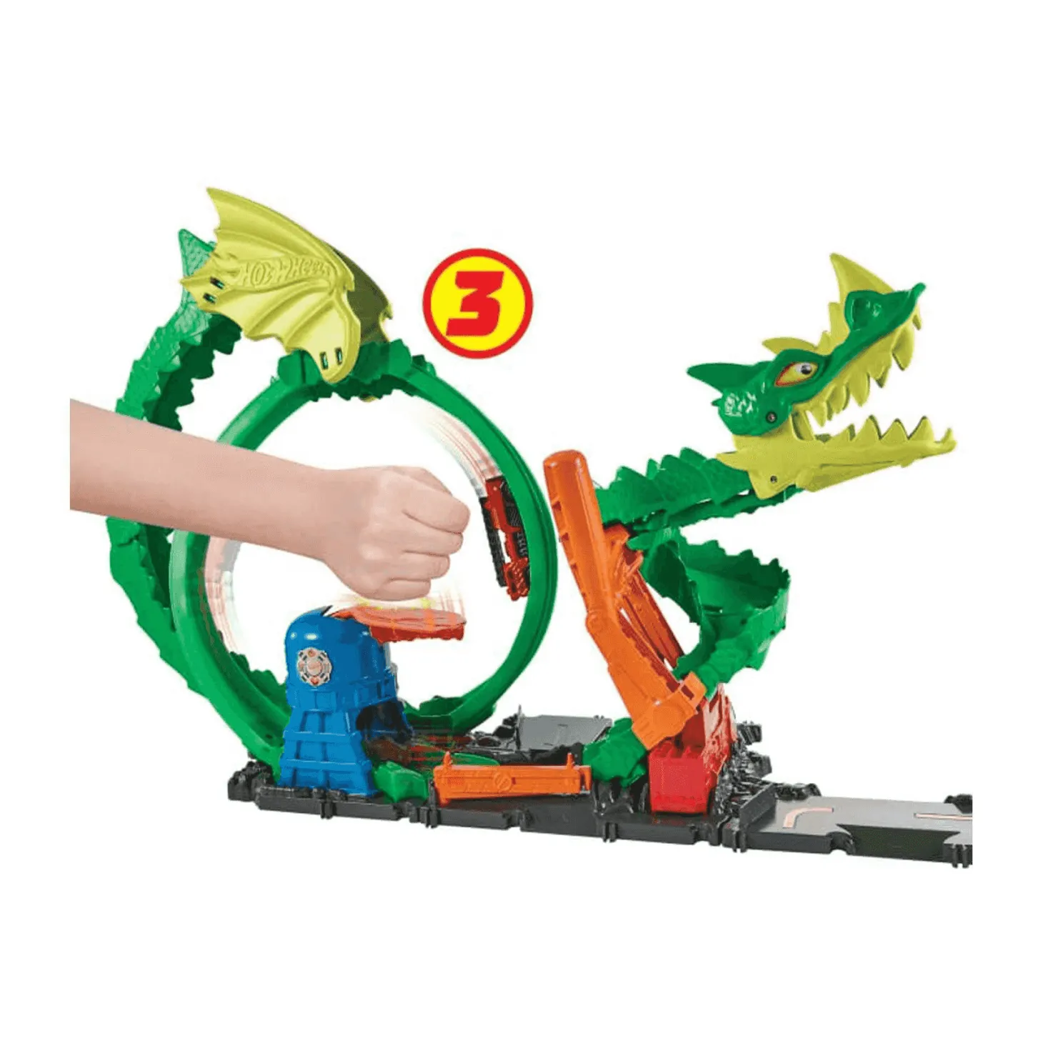 Hot Wheels City Dragón Furioso pista para coches de juguete 5 años