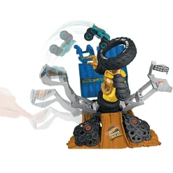 Hot Wheels Monster Trucks Arena Smashers Mega-Wrex contra Crushzilla Takedown con camión de juguete