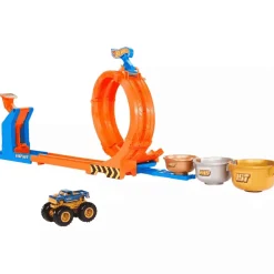 Hot Wheels Monster Trucks Desafío de Trofeo con Loop y Salto