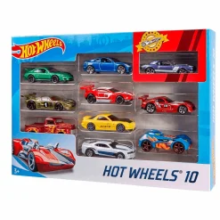 Hot Wheels Pack de 10 vehículos coches de juguete modelos surtidos 3 años