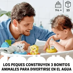 Juguete para construir Mi Primer LEGO DUPLO 10965 Diversión en el Baño: Tren de los Animales Flotant