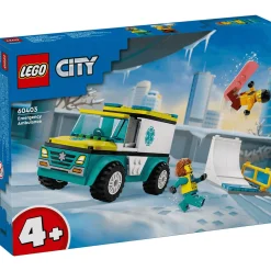 LEGO City Ambulancia de Emergencias y Chico con Snowboard 60403