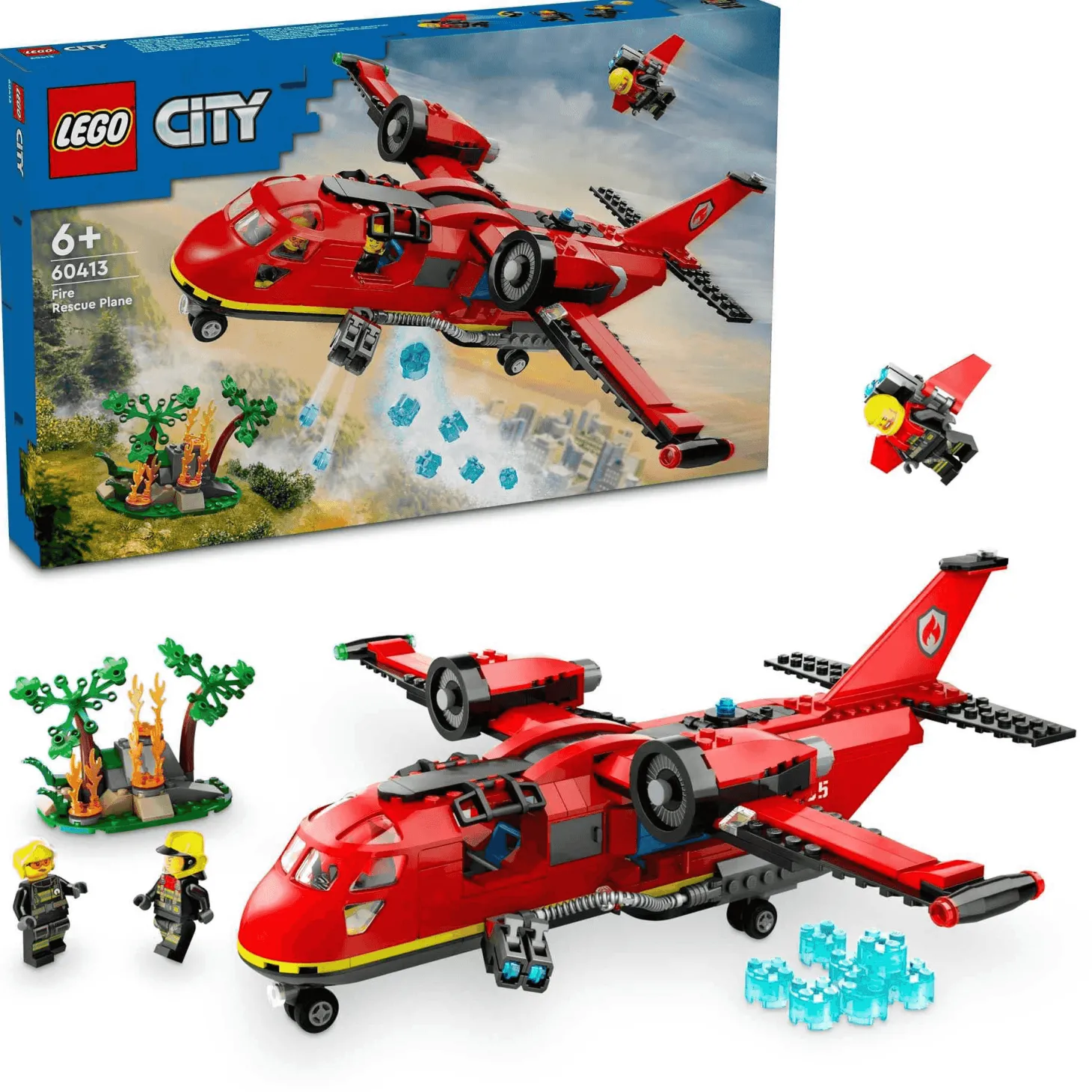 LEGO City Avión de Rescate de Bomberos Set de juguetes de construcción 60413