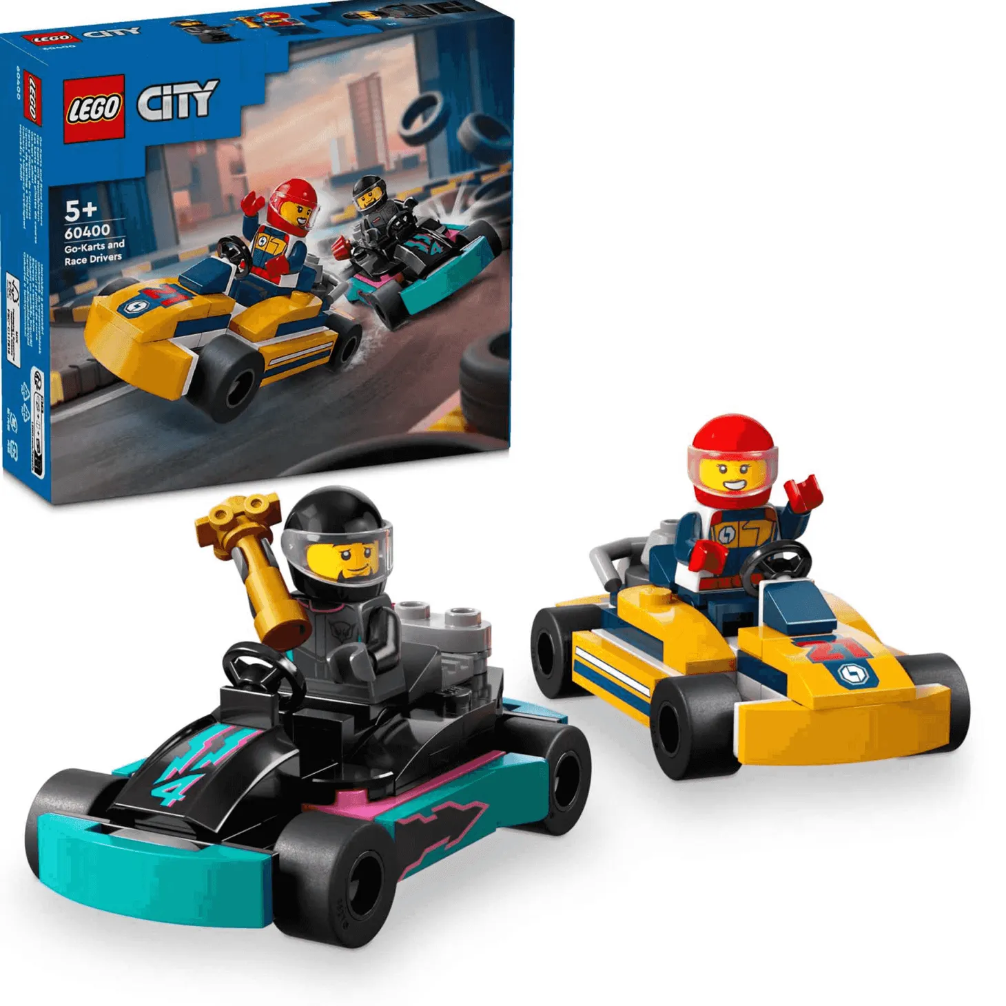 LEGO City Karts y Pilotos de Carreras Set de juguetes 60400