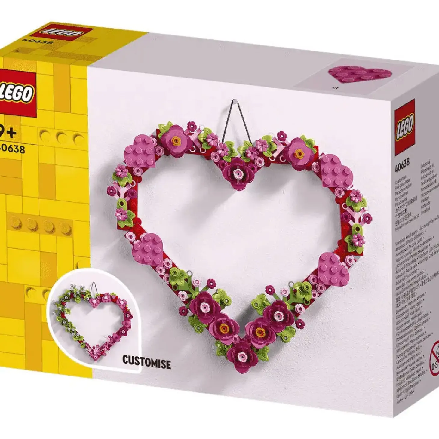 LEGO Corazón Decorativo Decoración para el hogar 40638