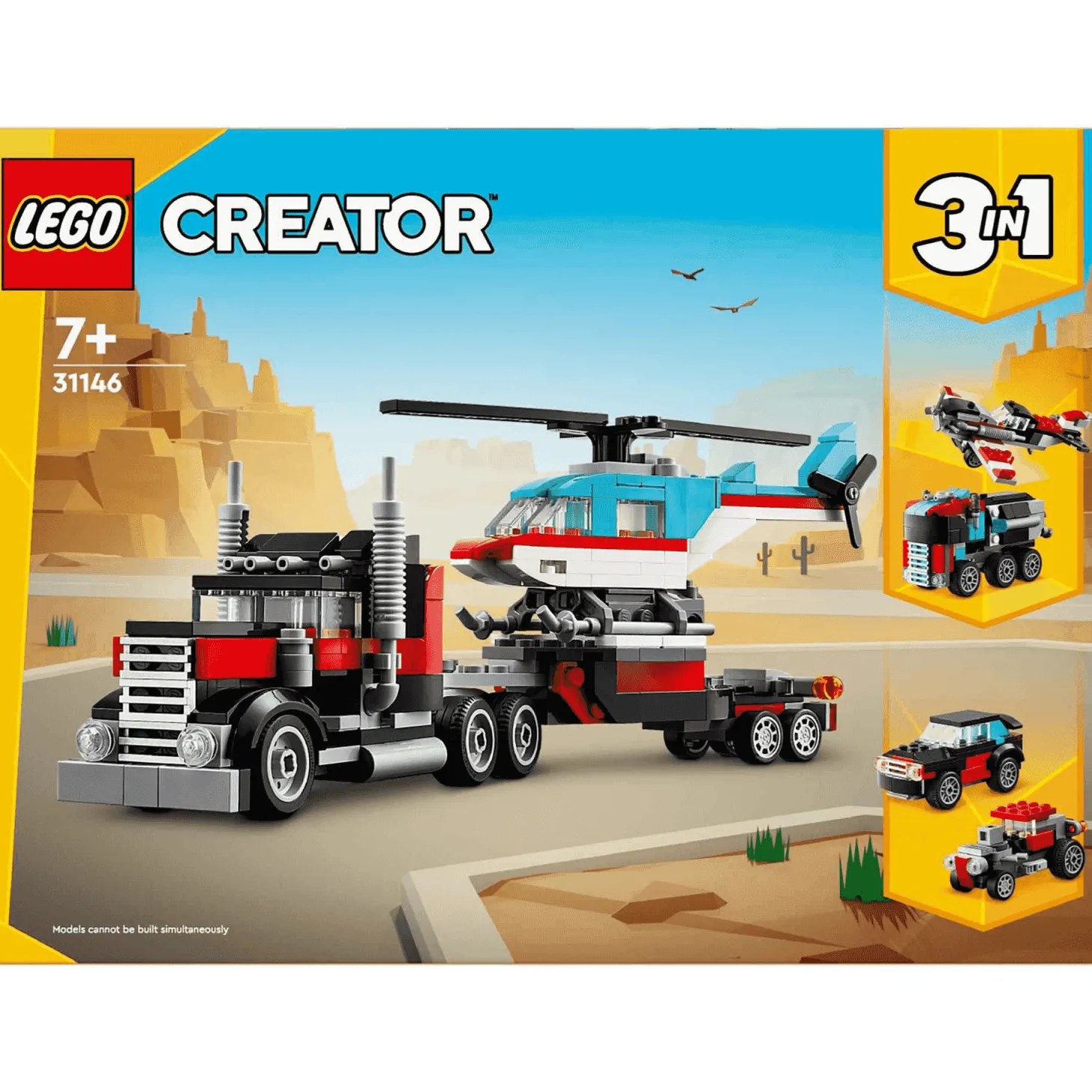 LEGO Creator Camión Plataforma con Helicóptero Juguete 31146