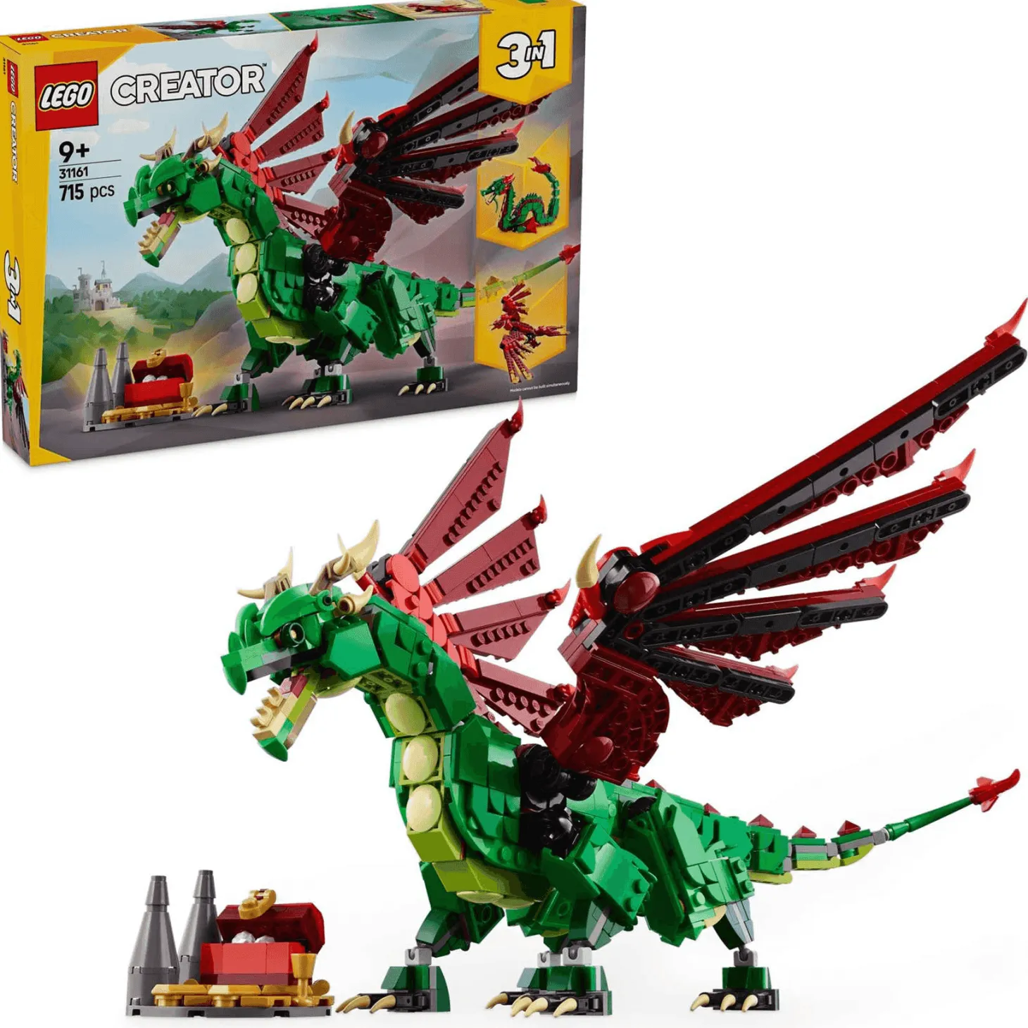 LEGO Creator 3en1 Dragón Medieval Juego de juguetes 31161