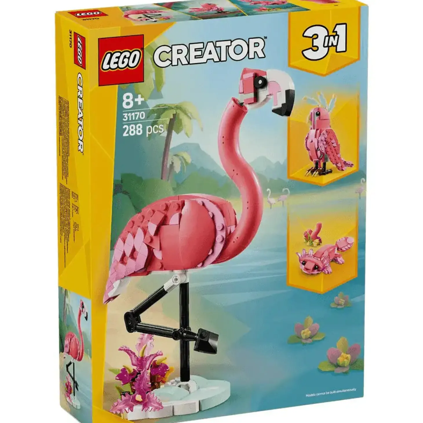 LEGO Creator 3en1 Fauna Salvaje: Flamenco Rosa Juego 31170