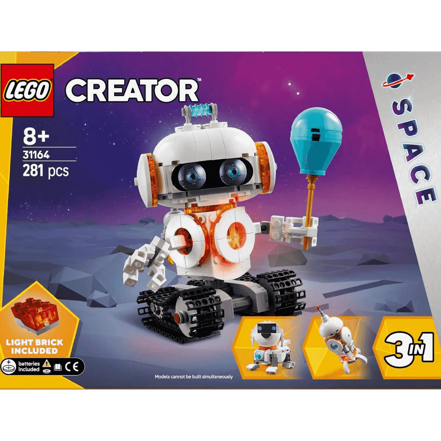 LEGO Creator 3en1 Robot Espacial Juego sobre ciencia 31164