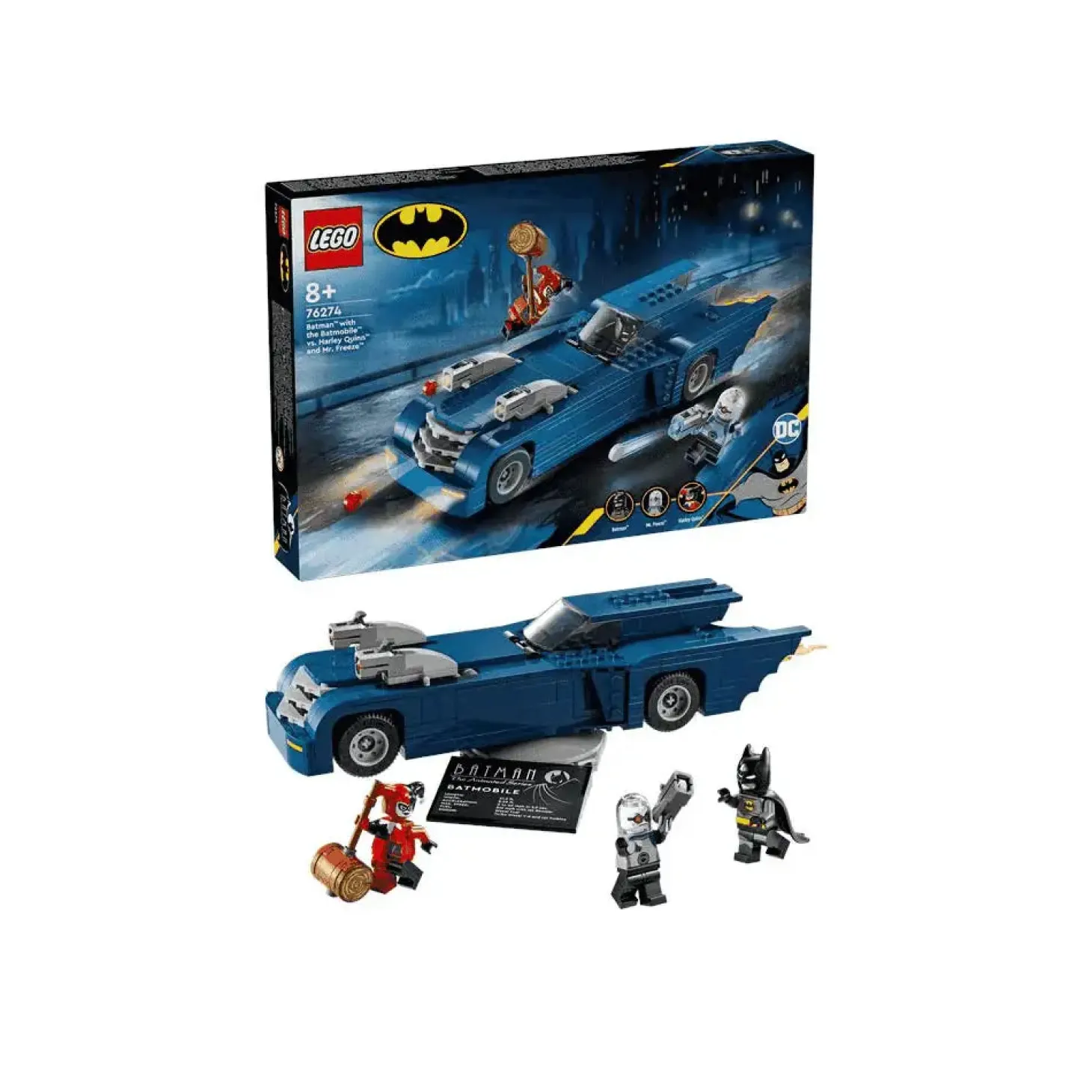 LEGO DC Batman Batman con Batmóvil vs. Harley Quinn y Mr. Freeze 76274