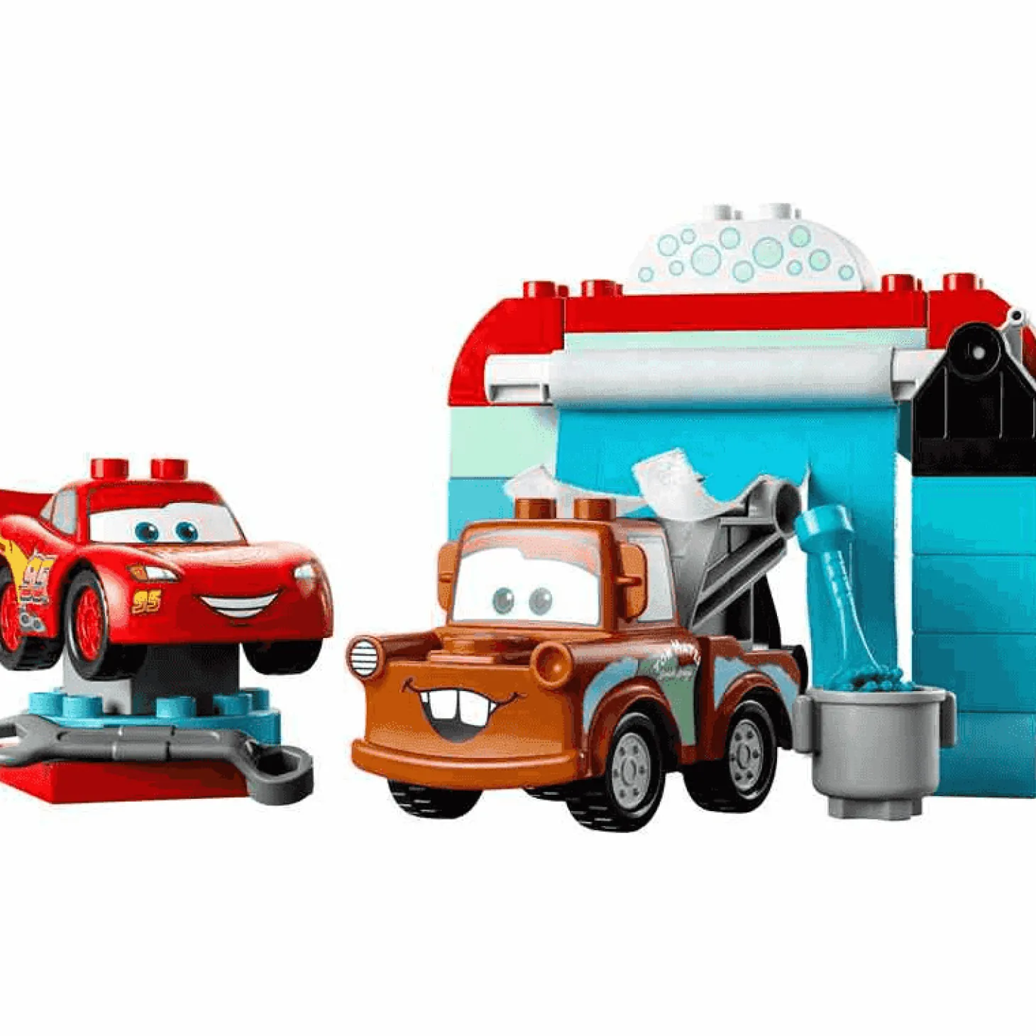 LEGO Diversión en el Autolavado con Rayo McQueen y Mate