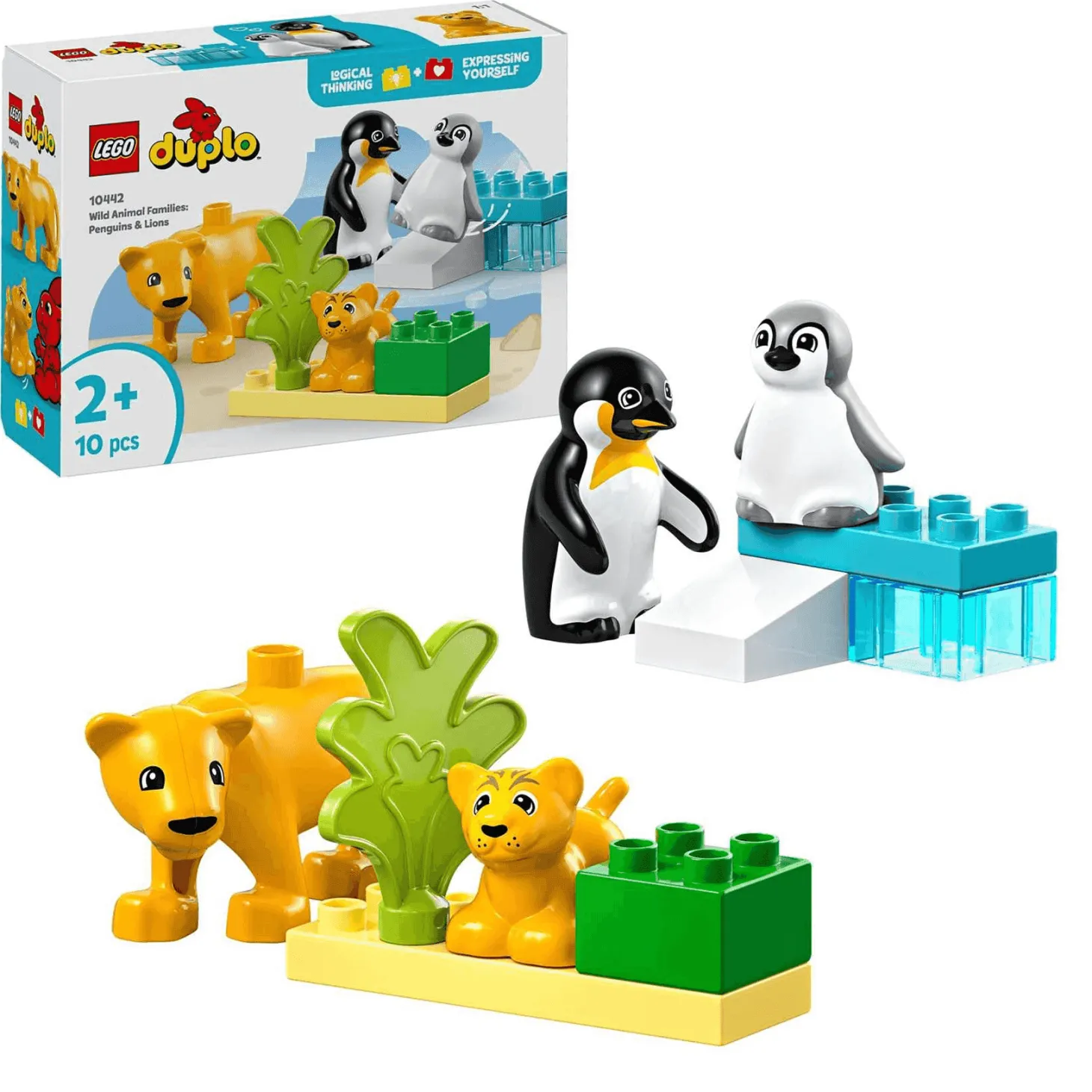 LEGO DUPLO Mi Ciudad Familias de la Fauna Salvaje: Pingüinos y Leones 10442