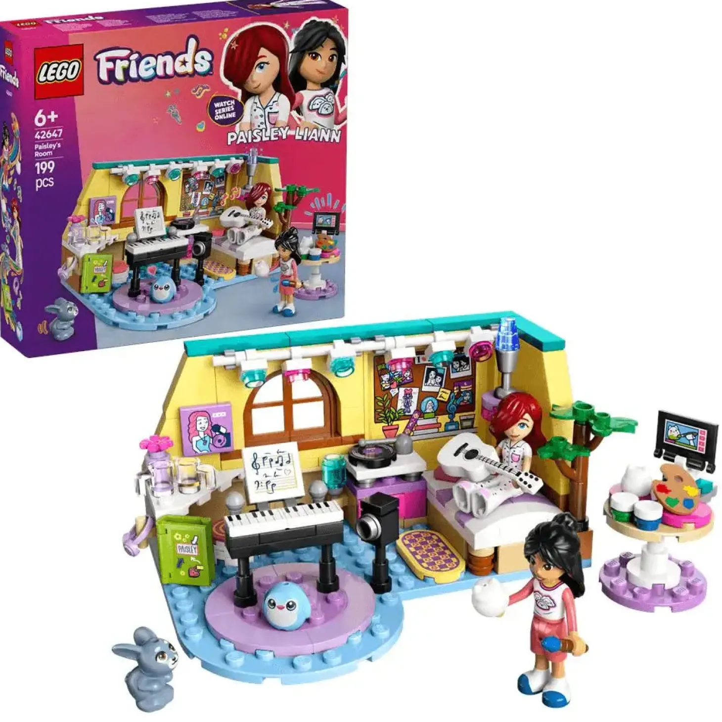 LEGO Friends Habitación de Paisley Juego simbólico 42647