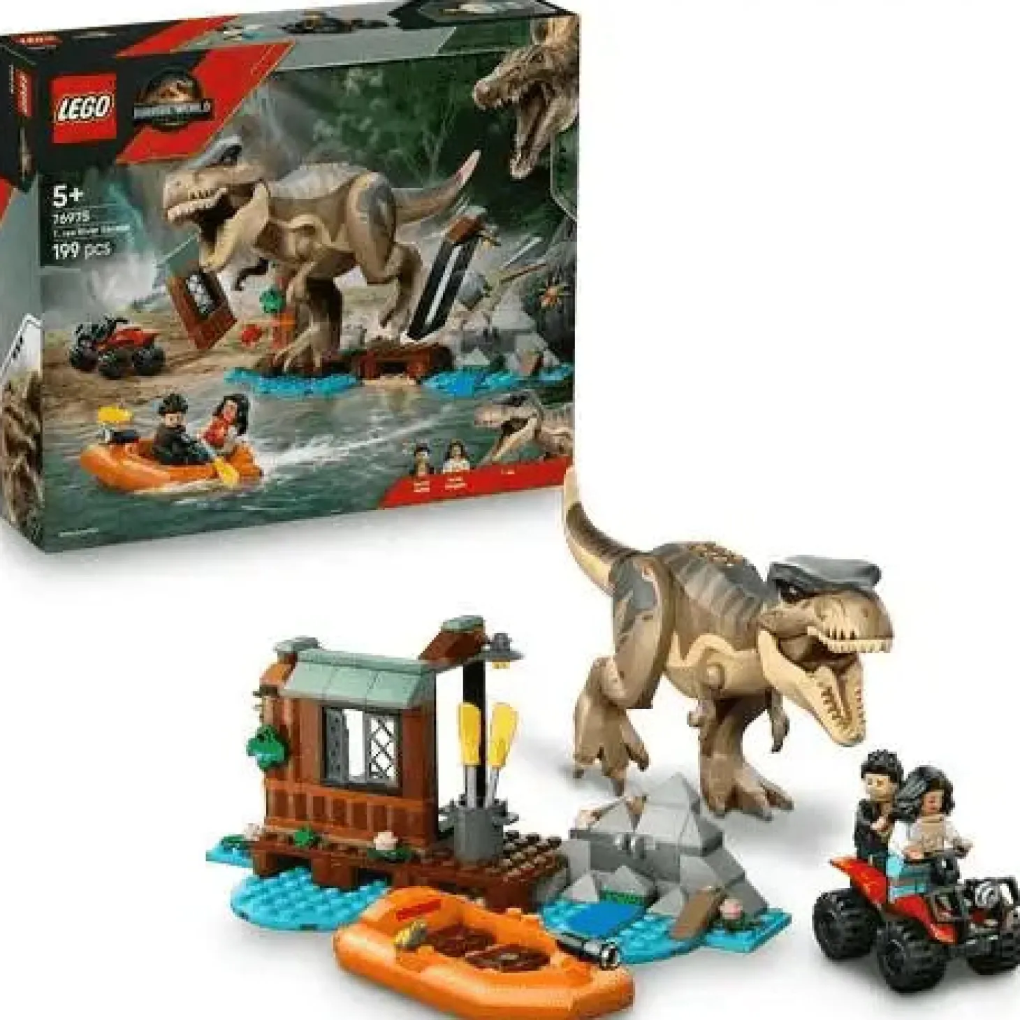 LEGO Jurassic World 76975 – Huida por el Río y T. rex a la Caza