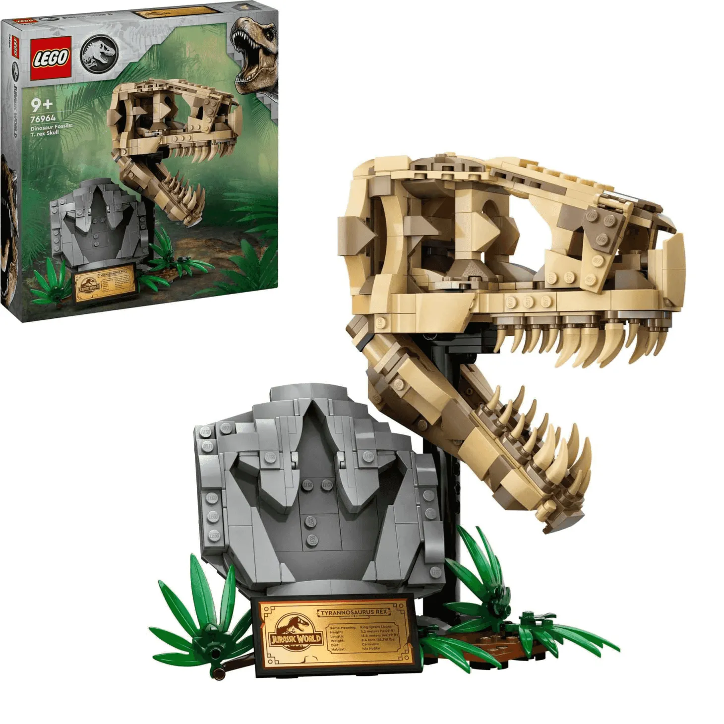 LEGO Jurassic World Fósiles de Dinosaurio: Cráneo de T. rex 76964