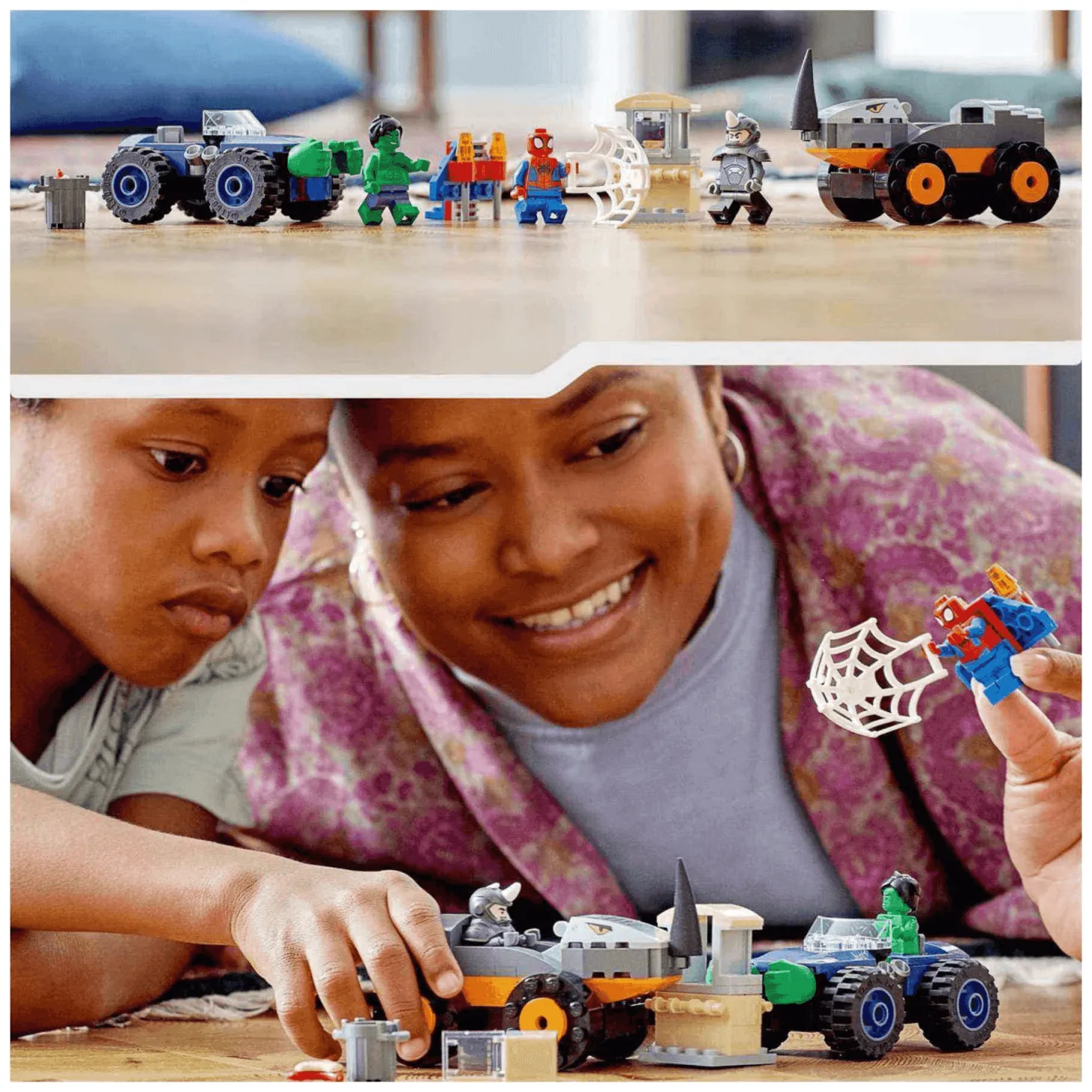 LEGO Marvel 10782 Camiones de Combate de Hulk y Rino