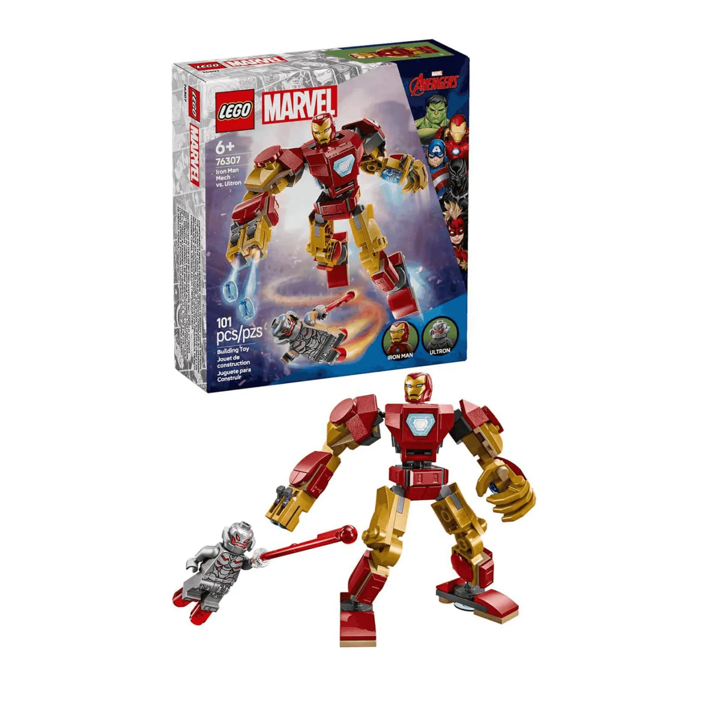 LEGO Marvel Armadura Robótica de Iron Man vs. Ultrón 76307