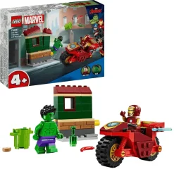 LEGO Marvel Iron Man con Moto y Hulk Juego 76287