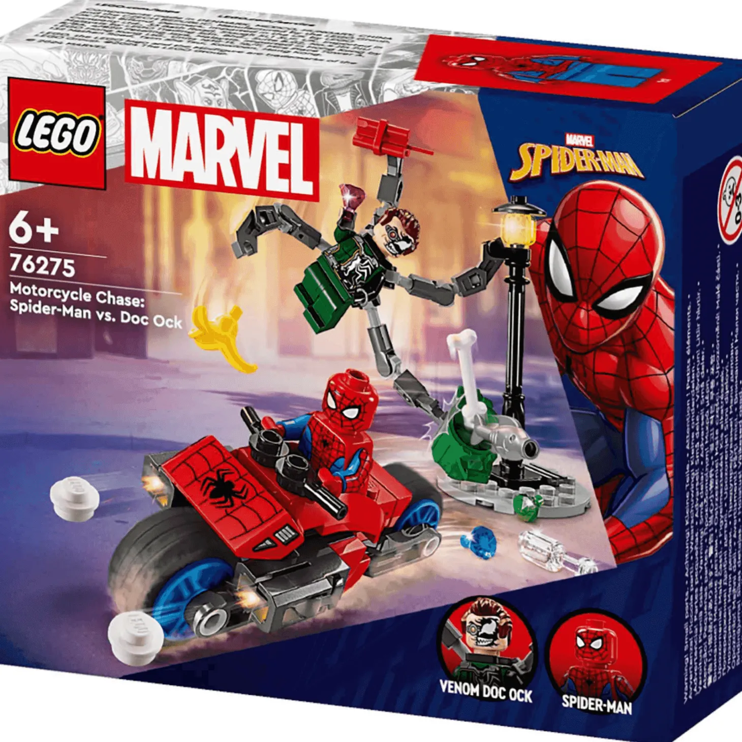 LEGO Marvel Persecución en Moto: Spider-Man vs. Doc Ock 76275
