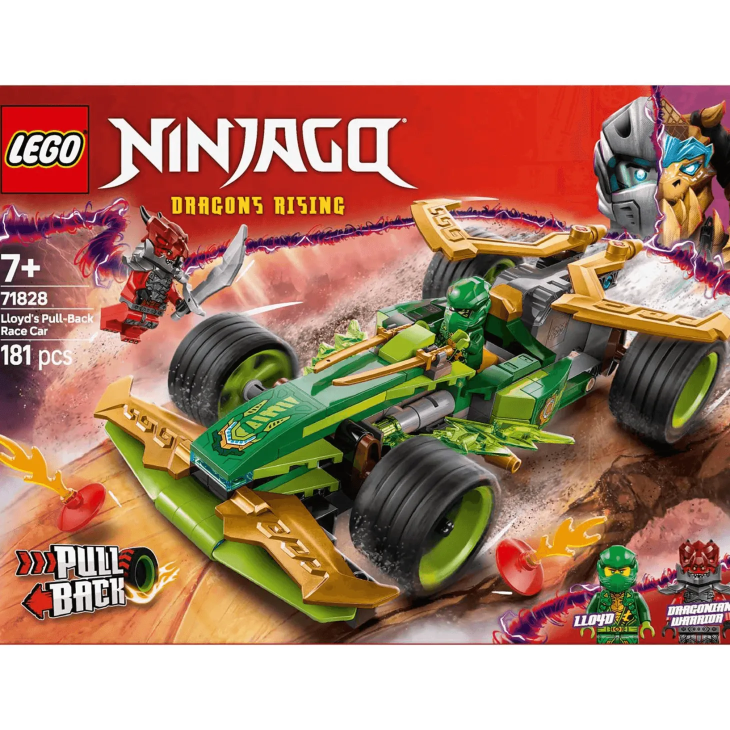 LEGO NINJAGO Coche de Carreras con Motor de Carga Manual de Lloyd 71828