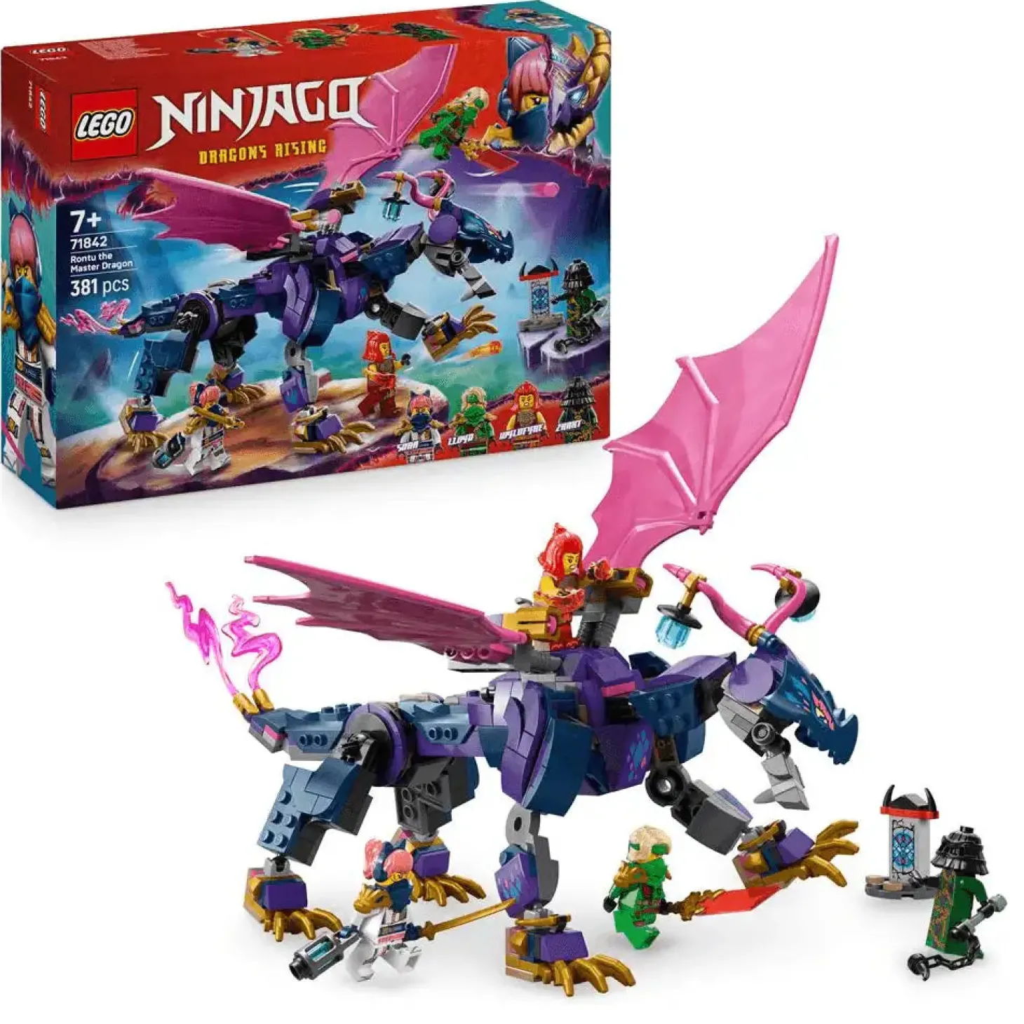 LEGO NINJAGO Dragón Maestro Rontu Set de Juguetes 71842