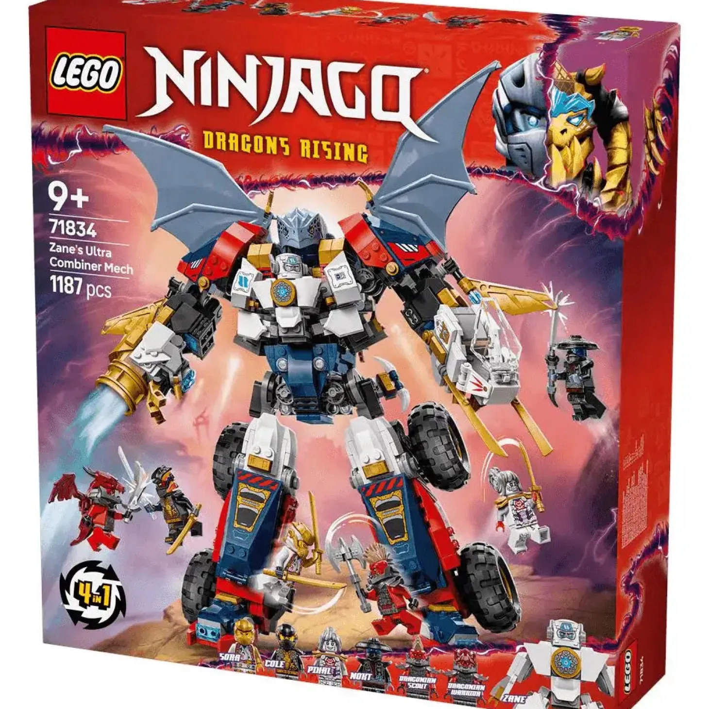 LEGO NINJAGO Meca Ultra Combo de Zane Set “4 en 1” 71834