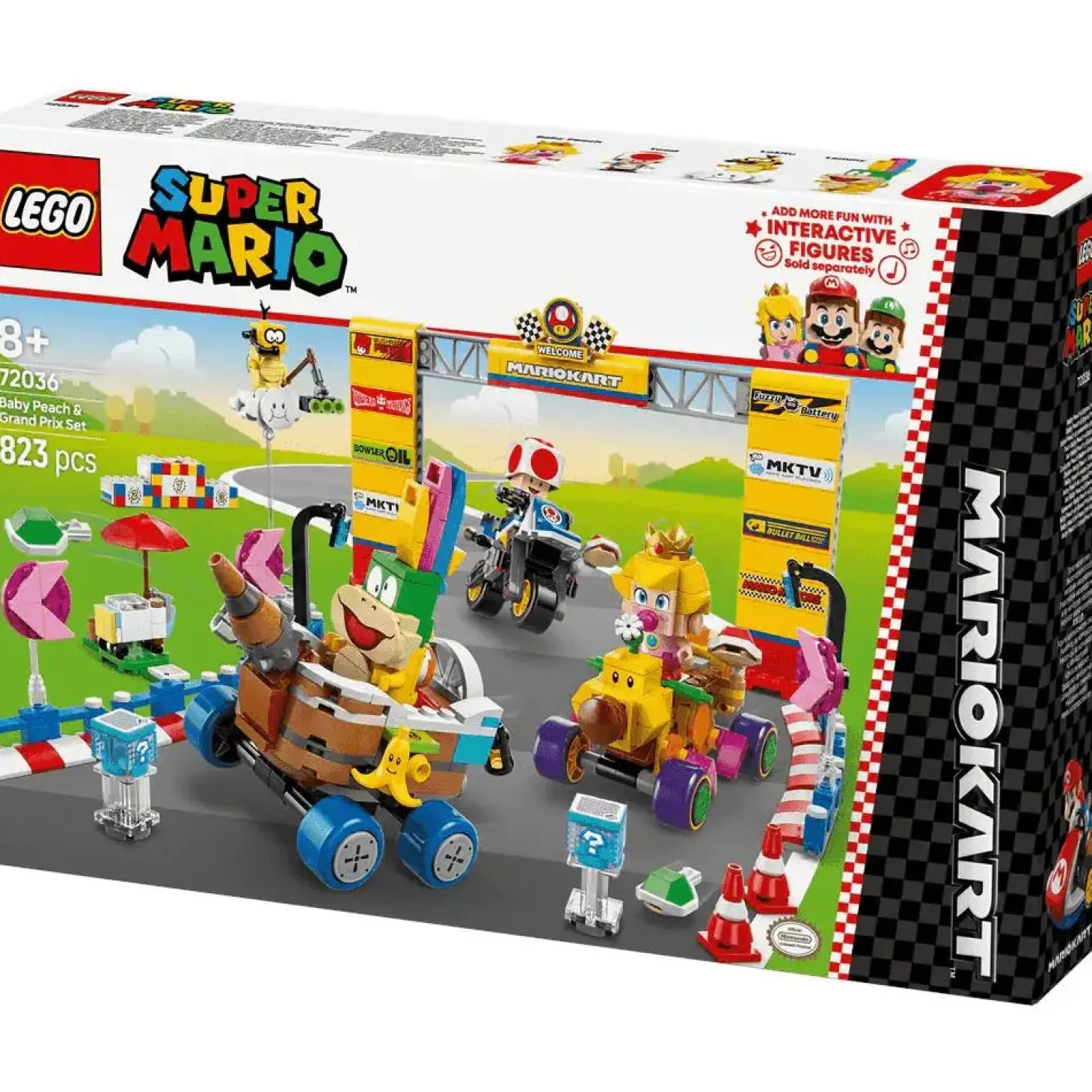 LEGO Super Mario: Mario Kart: Set Bebé Peach y Grand Prix 72036
