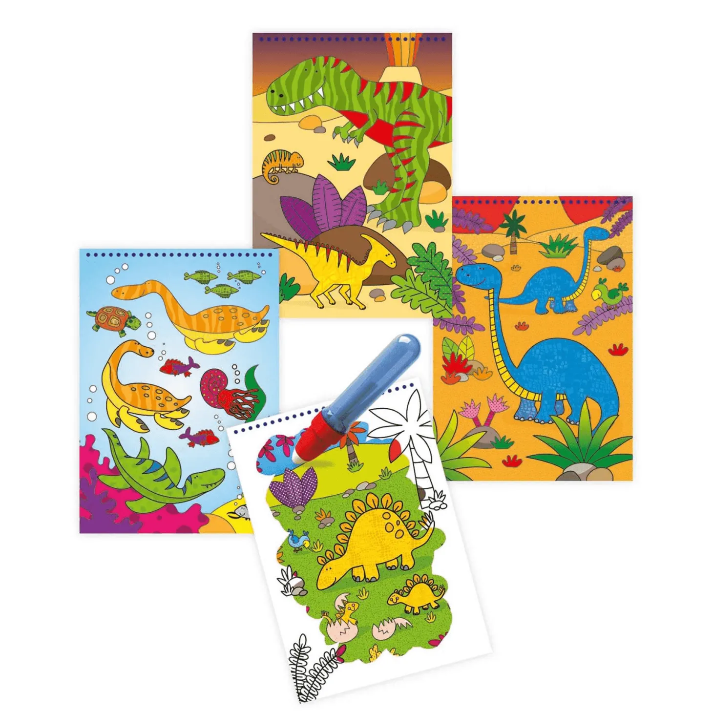Libro para Colorear Water Magic Dinosaurs